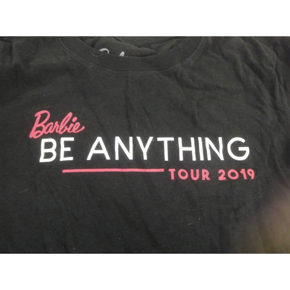 BARBIE BE ANYTHING TOUR 2019 girls Large 10-12 black pink t-shirt top‎ NEW